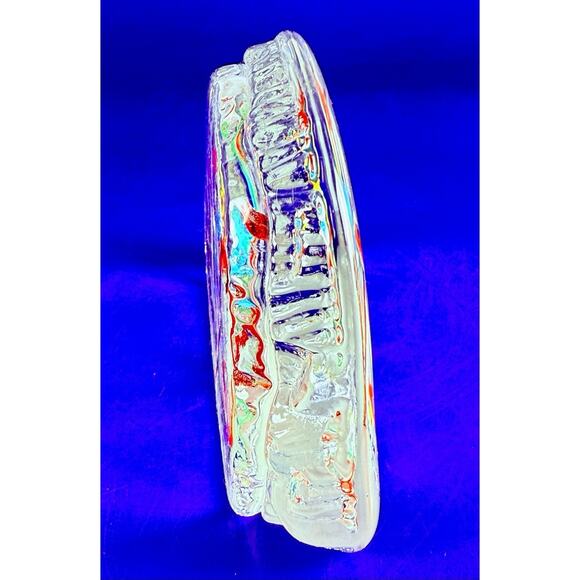 Vintage Murano Style Fish Aquarium Art Glass Block Paperweight MCM Ocean - Picture 7 of 15